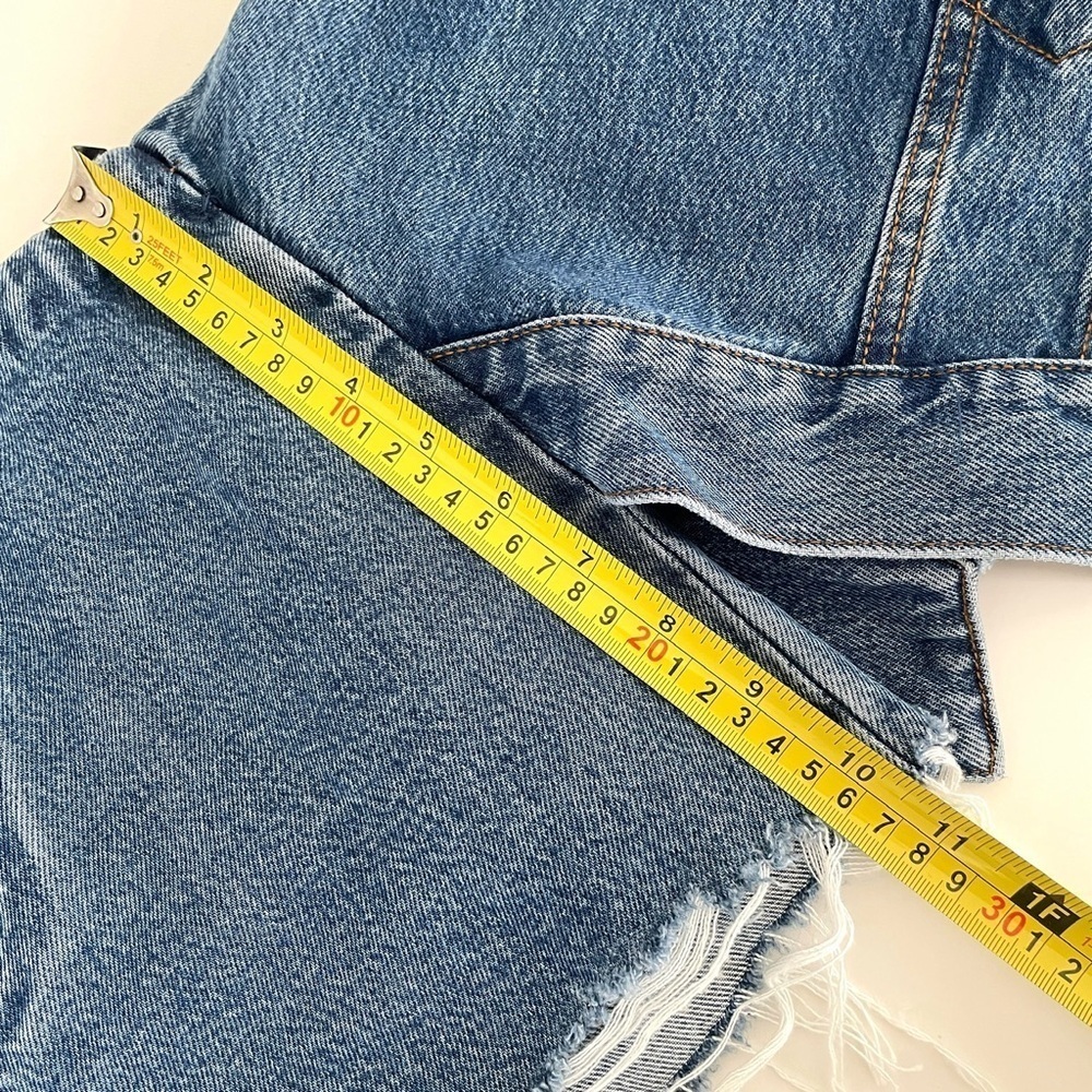 ALEXANDER WANG Blue Denim Tie Front Short Skort - Picture 13 of 15